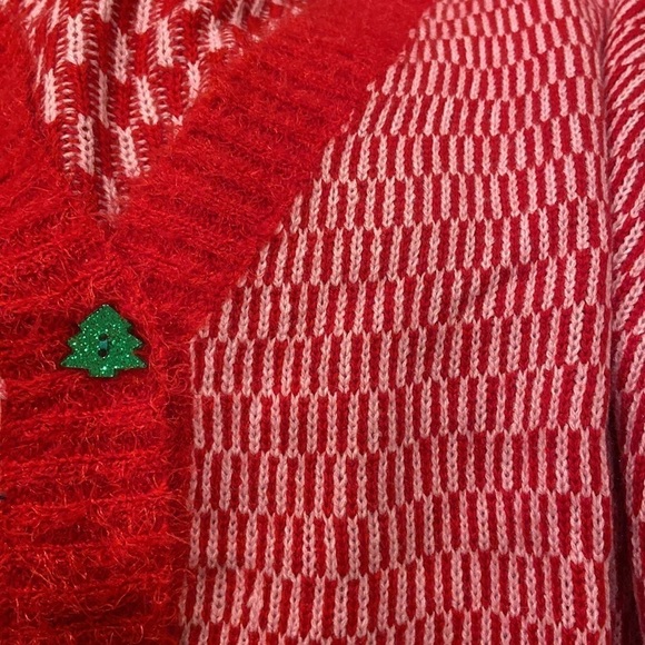 Women's Tree Button Graphic Cardigan -
Red new - Picture 9 of 9